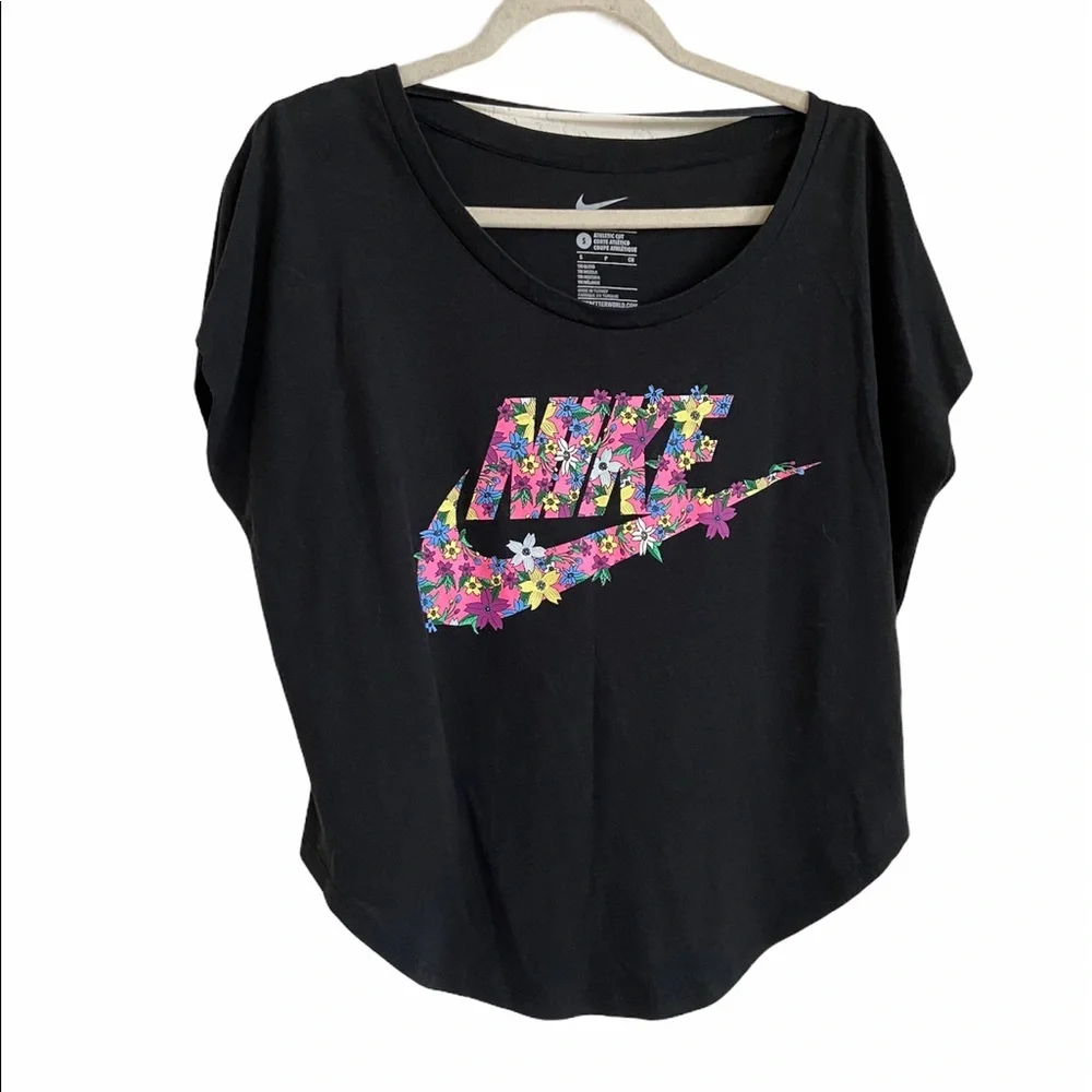 Nike Floral Logo Short Sleeve Tee Top